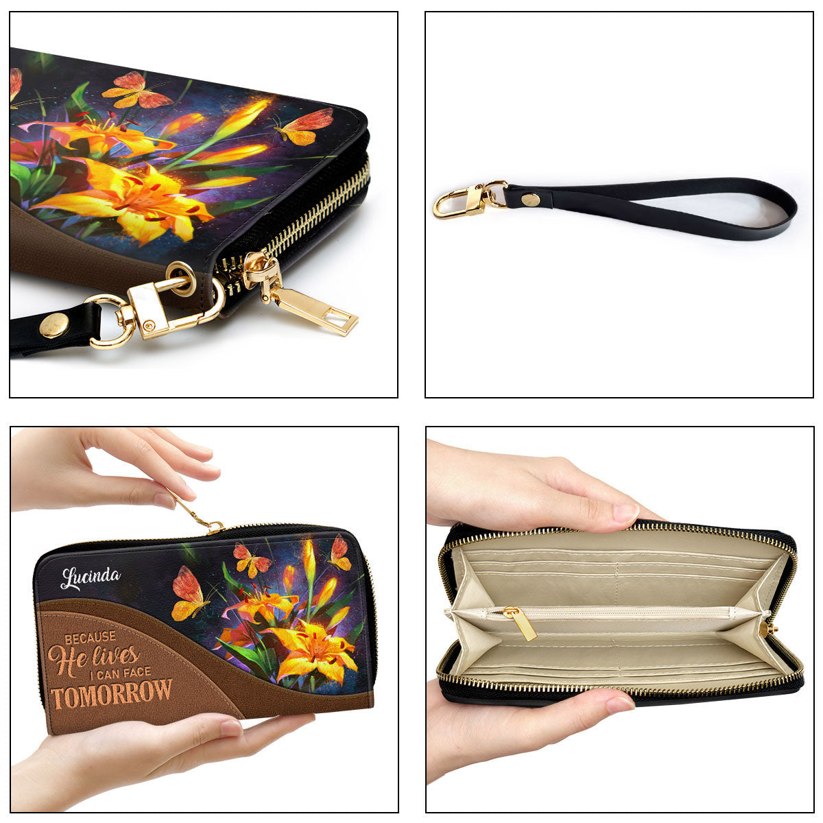 Because He Lives, I Can Face Tomorrow - Unique Personalized Clutch Purse - Women Clutch Purse