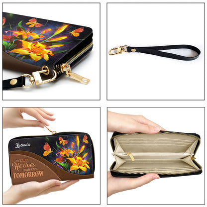 Because He Lives, I Can Face Tomorrow - Unique Personalized Clutch Purse - Women Clutch Purse