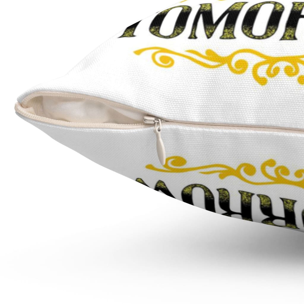 Because He Lives I Can Face Tomorrow Christian Pillow