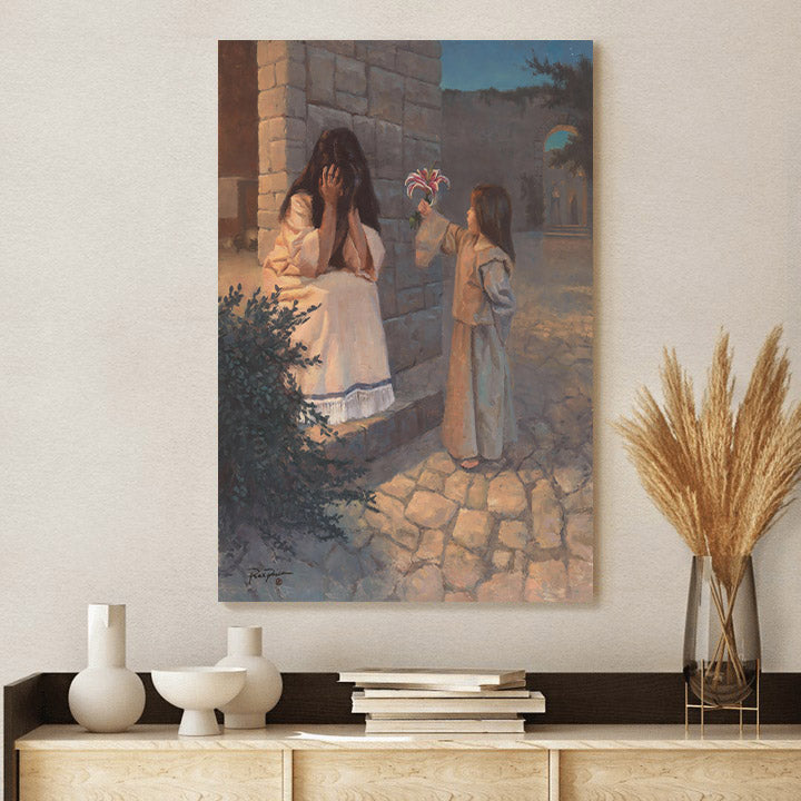 Becoming As A Little Child Canvas Wall Art - Jesus Canvas Pictures - Christian Canvas Wall Art