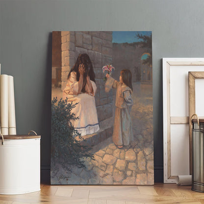 Becoming As A Little Child Canvas Wall Art - Jesus Canvas Pictures - Christian Canvas Wall Art