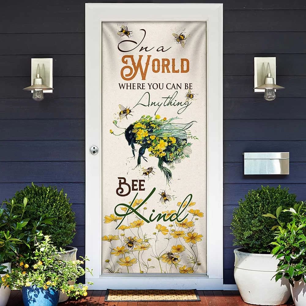 Bee Kind Door Cover - Religious Door Decorations