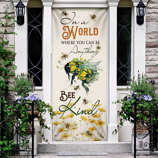 Bee Kind Door Cover - Religious Door Decorations
