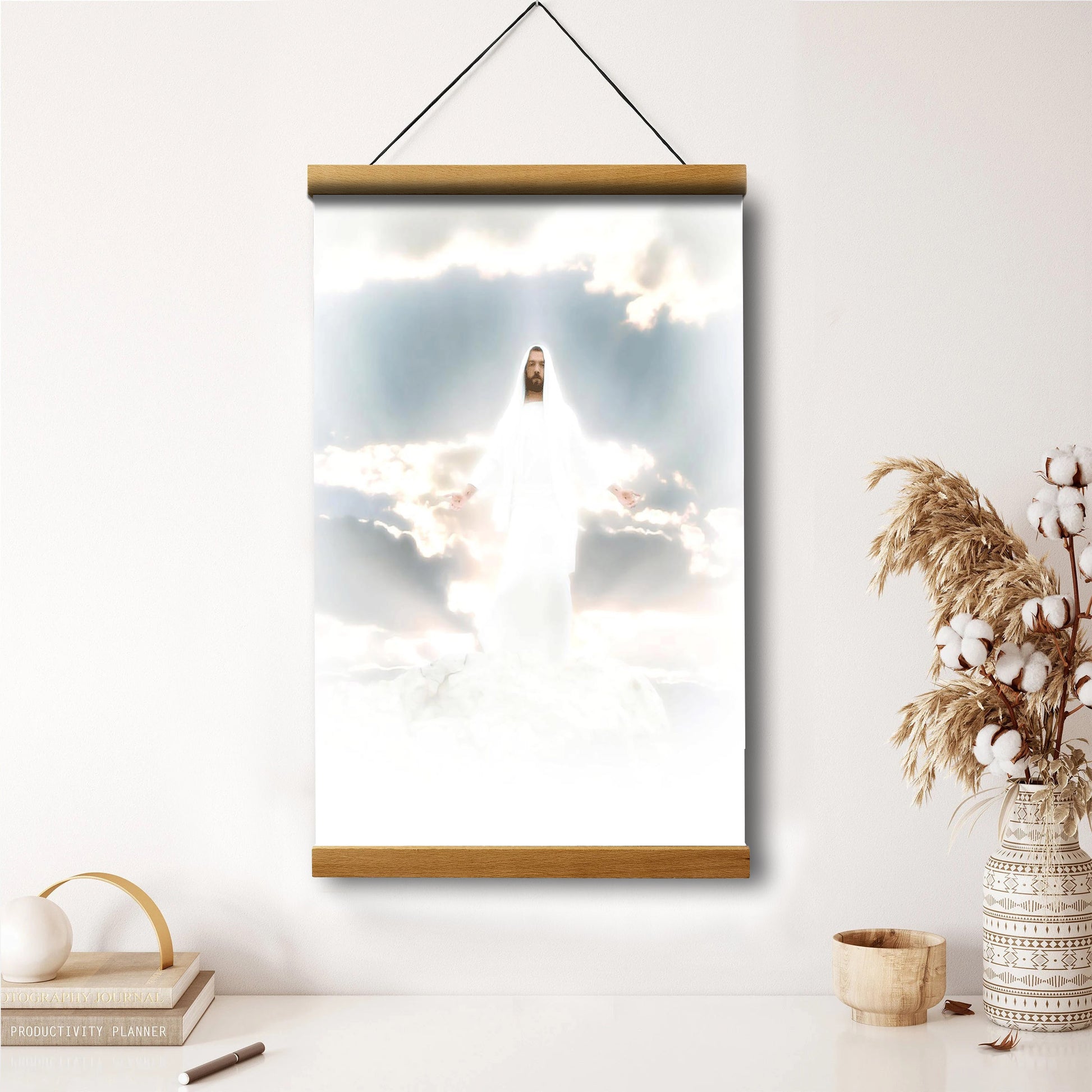 Behold My Beloved Son, Hear Him Hanging Canvas Wall Art - Jesus Picture - Jesus Portrait Canvas - Religious Canvas