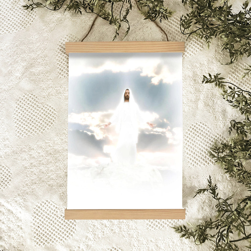 Behold My Beloved Son, Hear Him Hanging Canvas Wall Art - Jesus Picture - Jesus Portrait Canvas - Religious Canvas