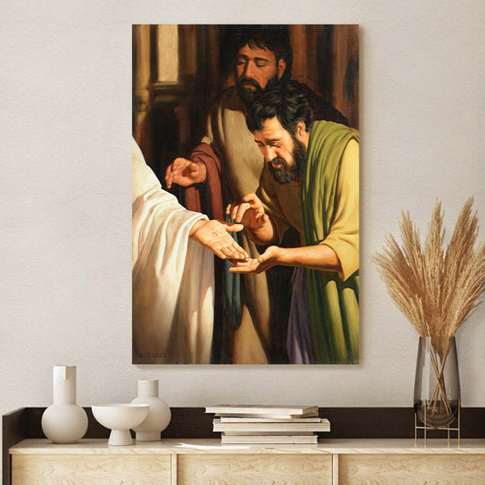 Behold My Hand Canvas Wall Art - Jesus Canvas Pictures - Christian Canvas Wall Art