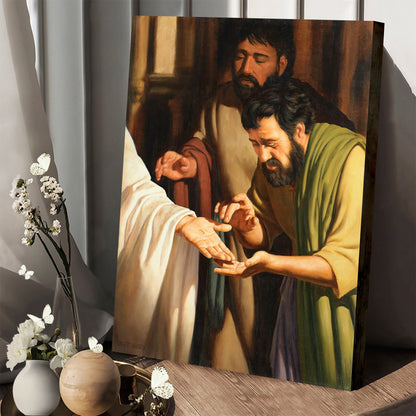 Behold My Hand Canvas Wall Art - Jesus Canvas Pictures - Christian Canvas Wall Art