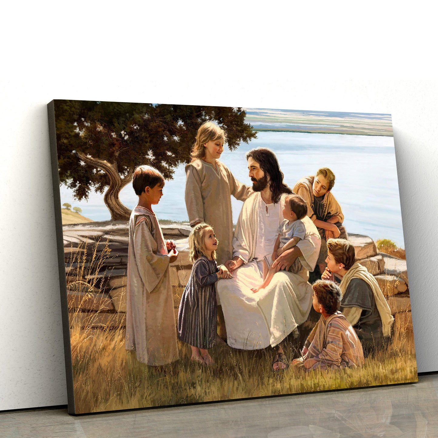 Behold Your Little Ones Canvas Wall Art - Christian Wall Decor