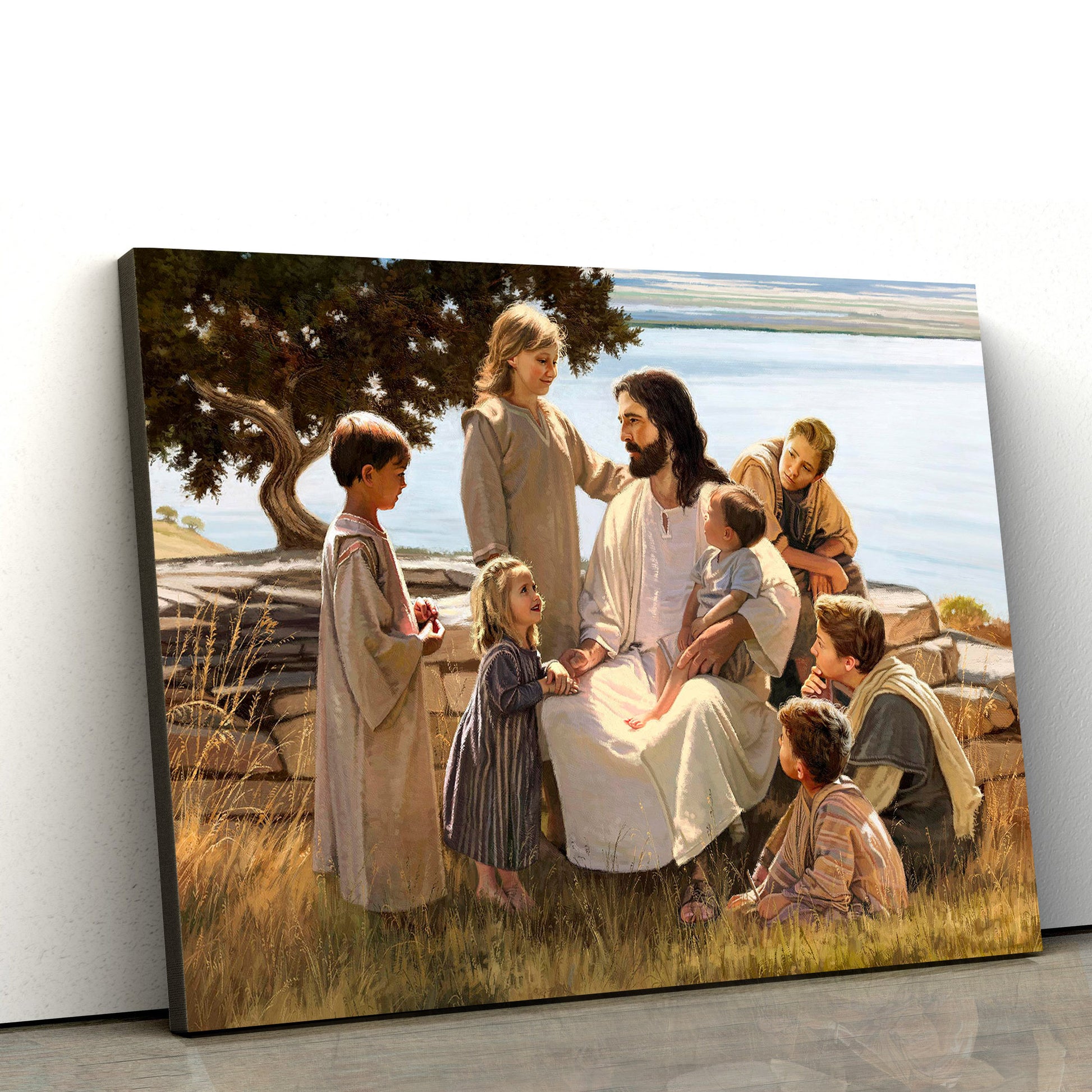 Behold Your Little Ones Canvas Wall Art - Christian Wall Decor