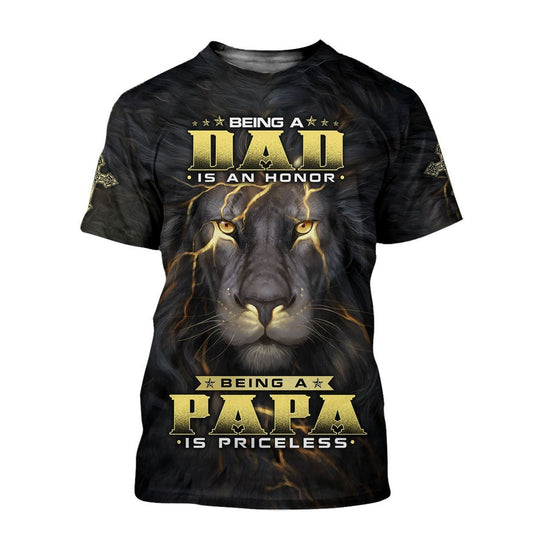 Being Dad Is An Honor Jesus Shirt - Christian 3D Shirt