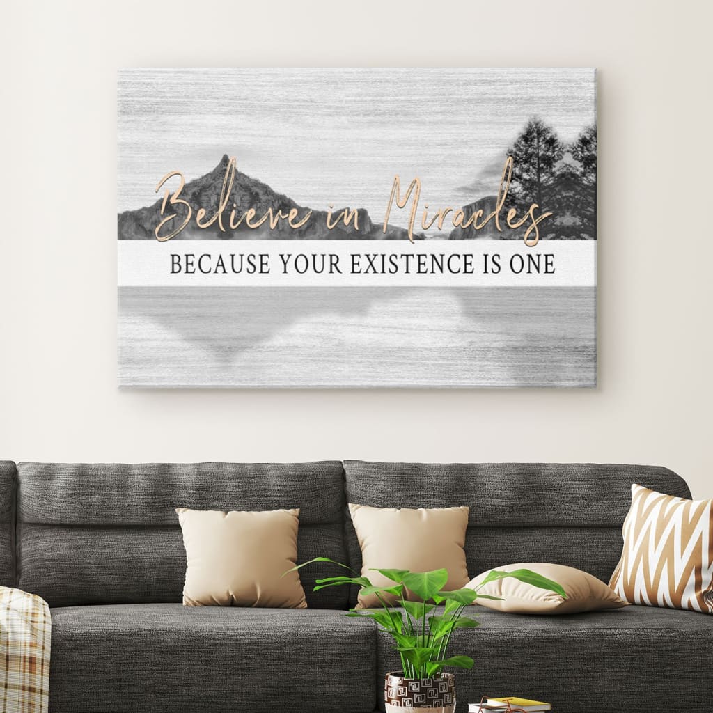 Believe In Miracles Canvas Wall Art - Christian Canvas - Faith Canvas