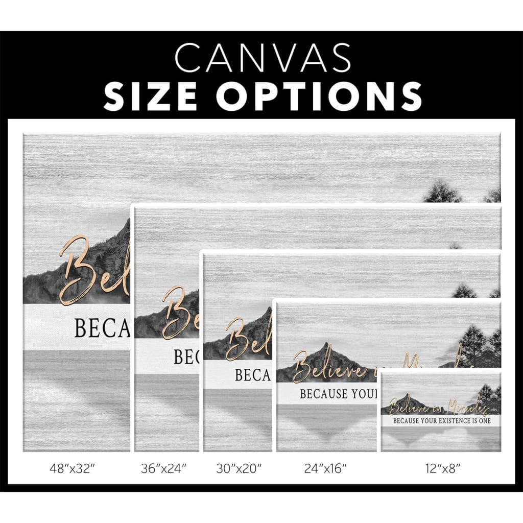 Believe In Miracles Canvas Wall Art - Christian Canvas - Faith Canvas
