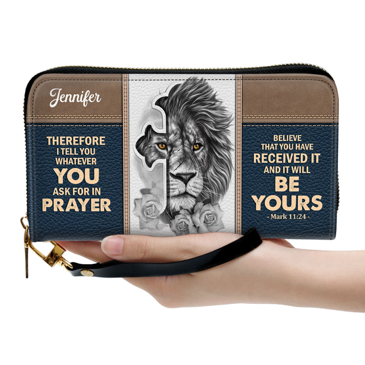 Believe That You Have Received It Clutch Purse For Women - Personalized Name - Christian Gifts For Women