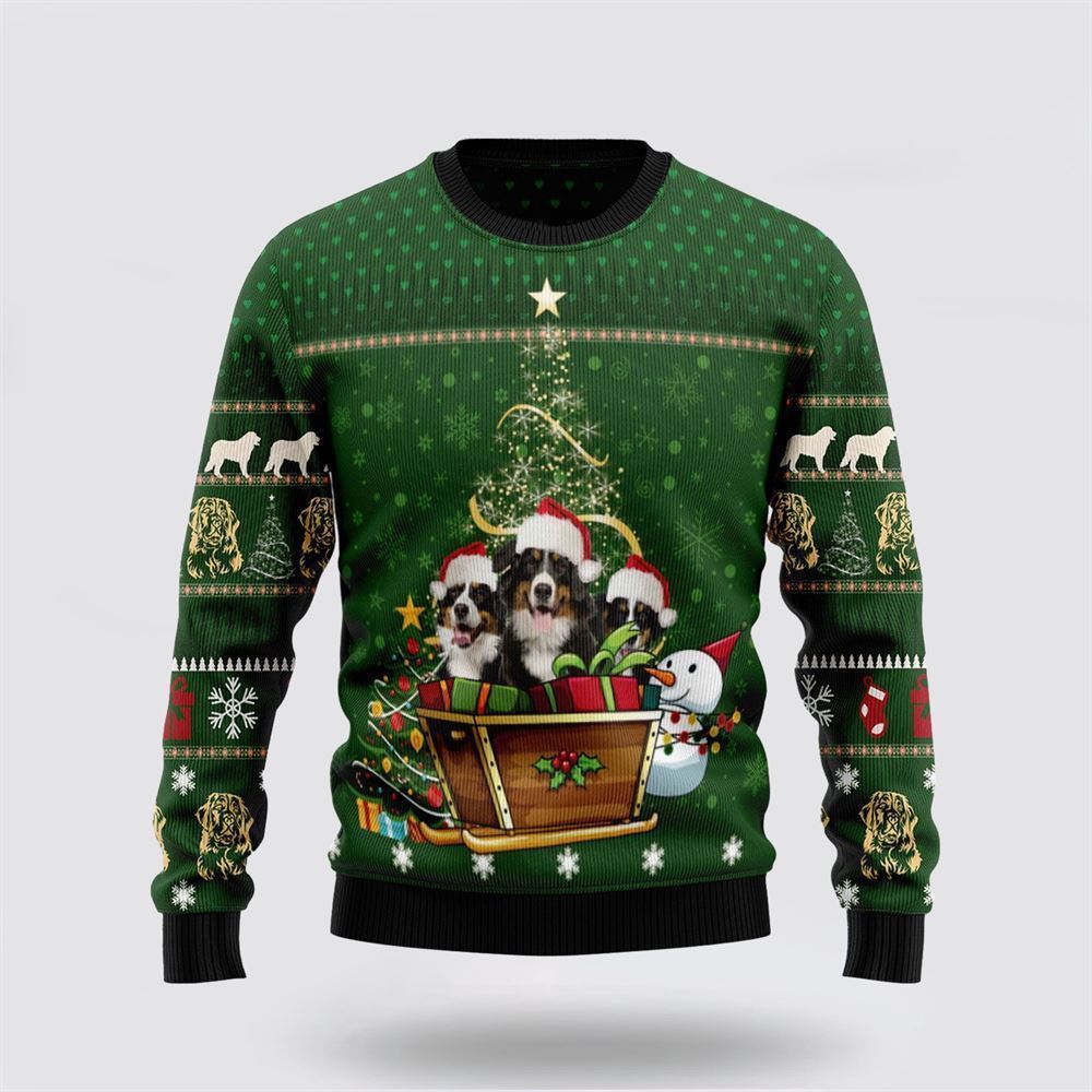 Bernese Mountain Dog Group Xmas Ugly Christmas Sweater For Men And Women, Gift For Christmas, Best Winter Christmas Outfit