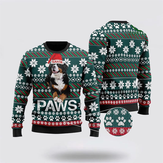 Bernese Mountain Dog Santa Printed Ugly Christmas Sweater For Men And Women, Gift For Christmas, Best Winter Christmas Outfit