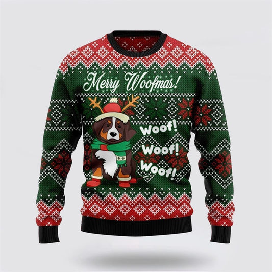Bernese Mountain Dog Woofmas Ugly Christmas Sweater For Men And Women, Gift For Christmas, Best Winter Christmas Outfit