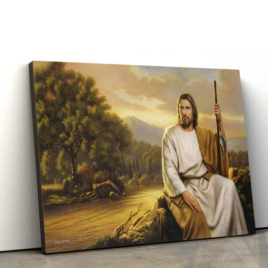 Beside Still Waters  Canvas Picture - Jesus Christ Canvas Art - Christian Wall Art