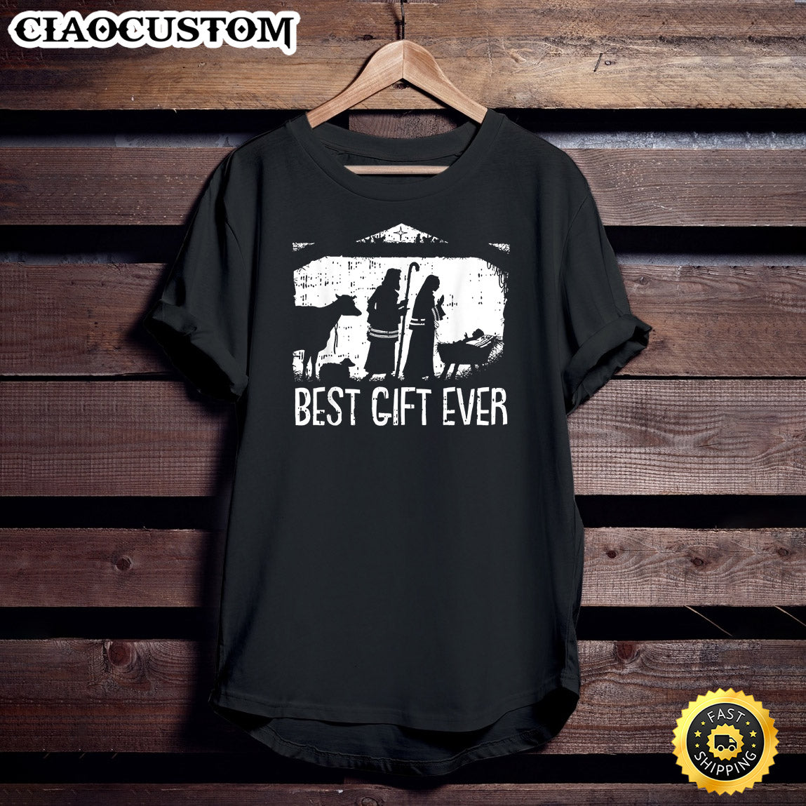 Best Ever Christmas Cool Jesus Nativity Scene T-Shirt - Christian Shirt