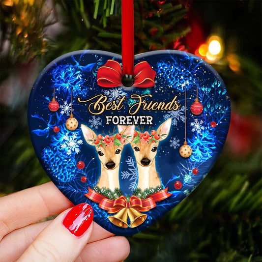 Best Friends Forever Christmas Theme Metal Ornament - Christmas Ornament - Christmas Gift