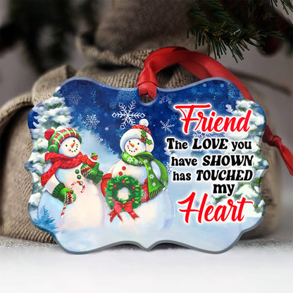 Bestie Snowman Friend Metal Ornament - Christmas Ornament - Christmas Gift