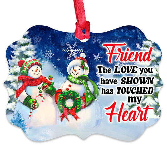 Bestie Snowman Friend Metal Ornament - Christmas Ornament - Christmas Gift