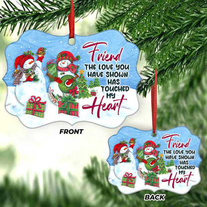 Bestie Snowman Touched My Heart Ornament - Christmas Ornament - Ciaocustom