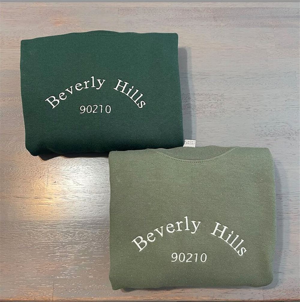 Beverly Hills Embroidered Sweatshirt, Women's Embroidered Sweatshirts