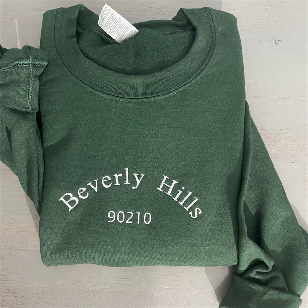 Beverly Hills Embroidered Sweatshirt, Women's Embroidered Sweatshirts