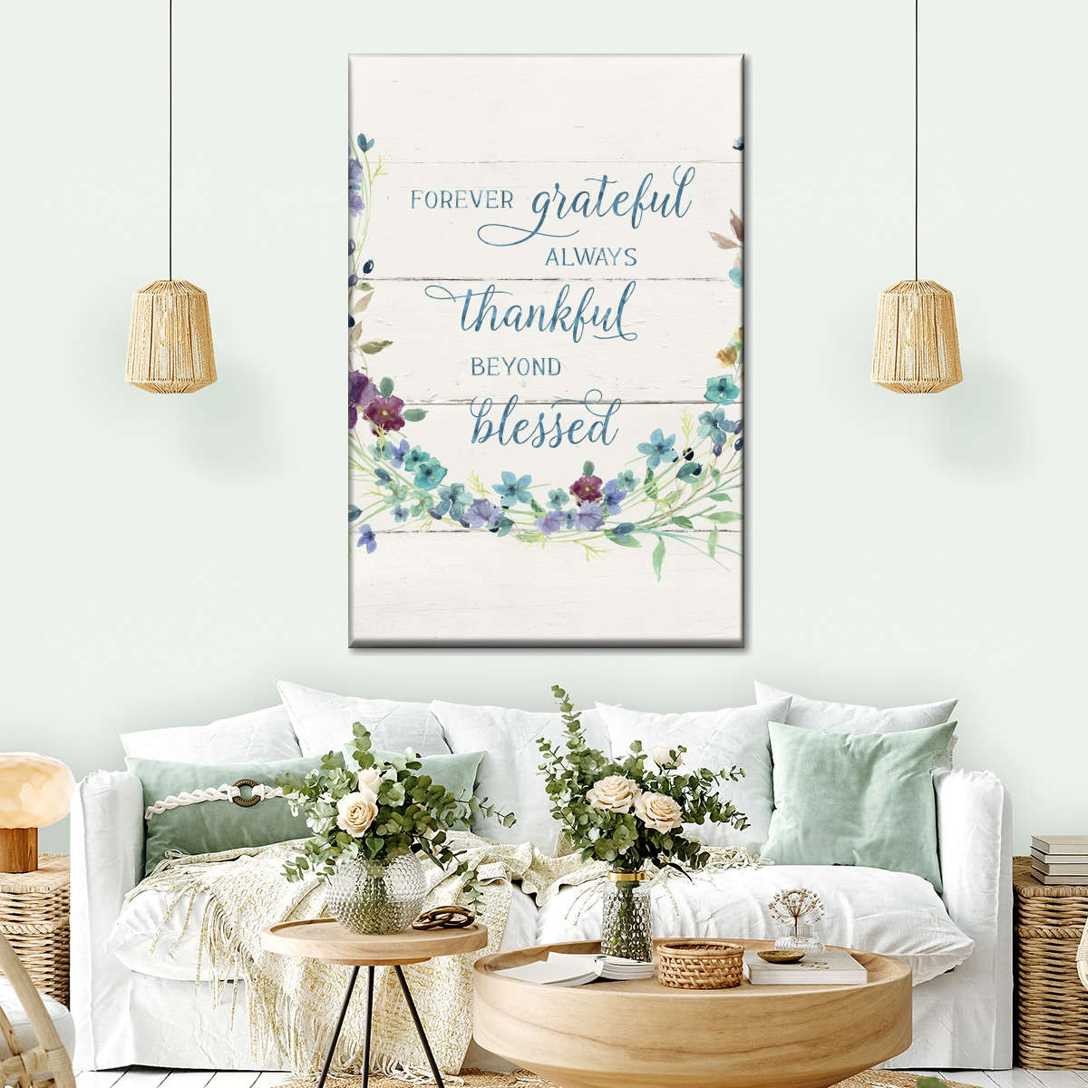 Beyond Blessed Canvas Wall Art - Christian Wall Decor Art - Religious Wall Decor