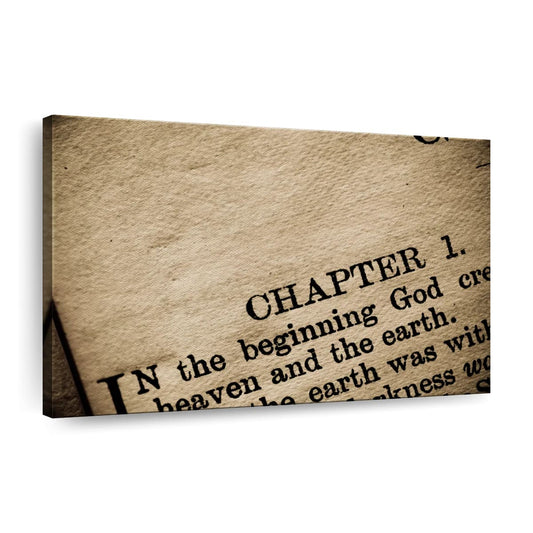 Bible Book Of Genesis Canvas Wall Art - Christian Canvas Wall Art - Religious Wall Art Canvas