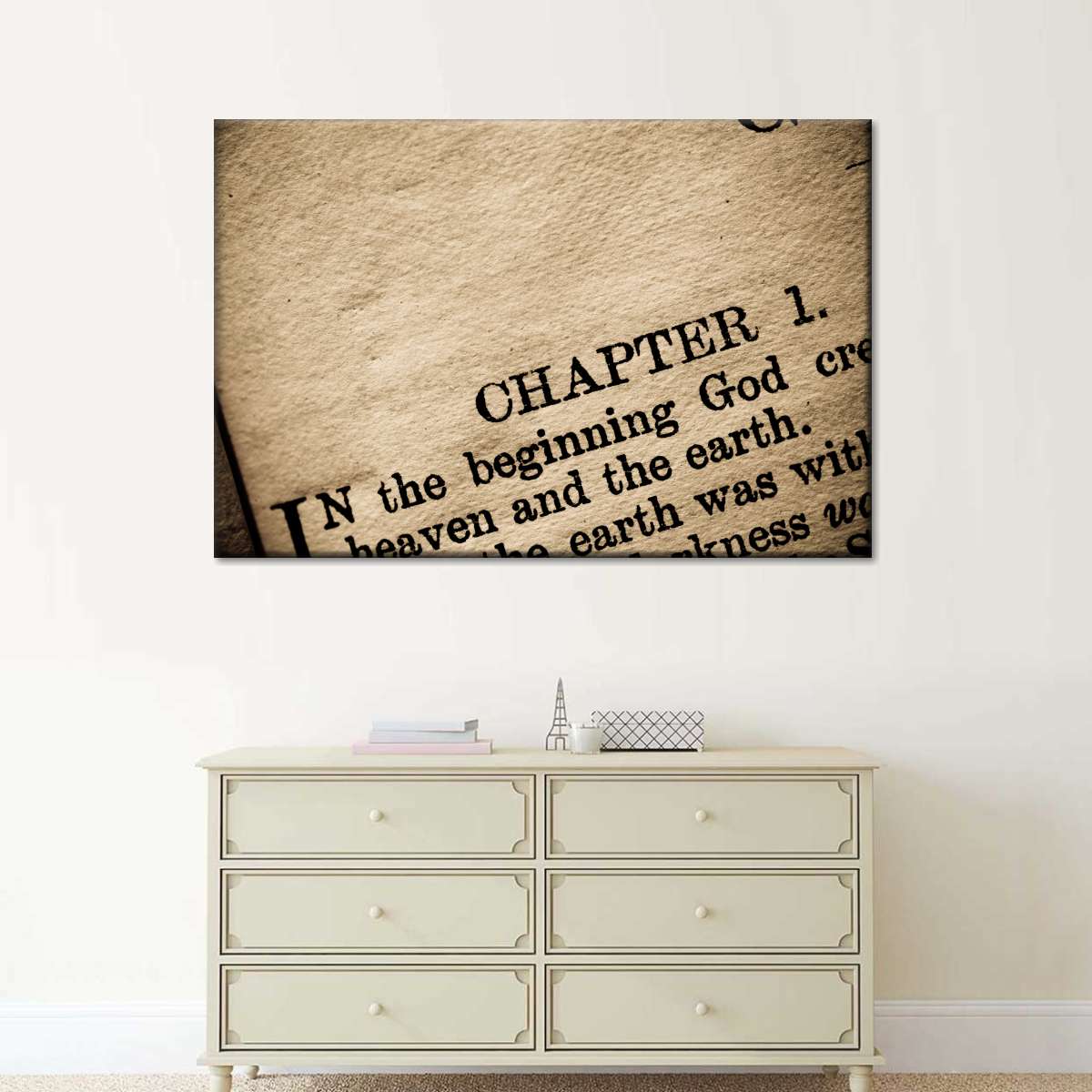 Bible Book Of Genesis Canvas Wall Art - Christian Canvas Wall Art - Religious Wall Art Canvas
