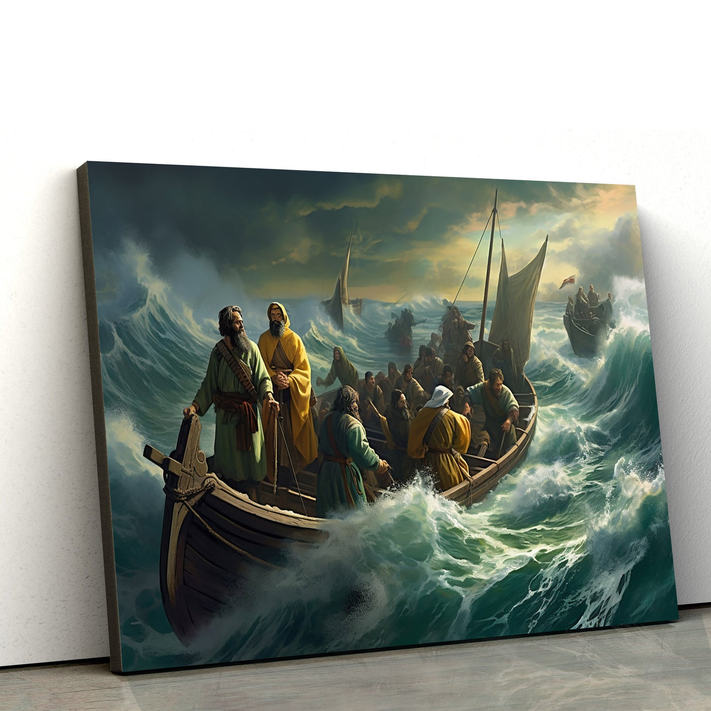 Bible Lesson About Jesus Crossing The River Of The Sea For Ten Thousand Years - Canvas Picture - Jesus Christ Canvas - Christian Wall Art