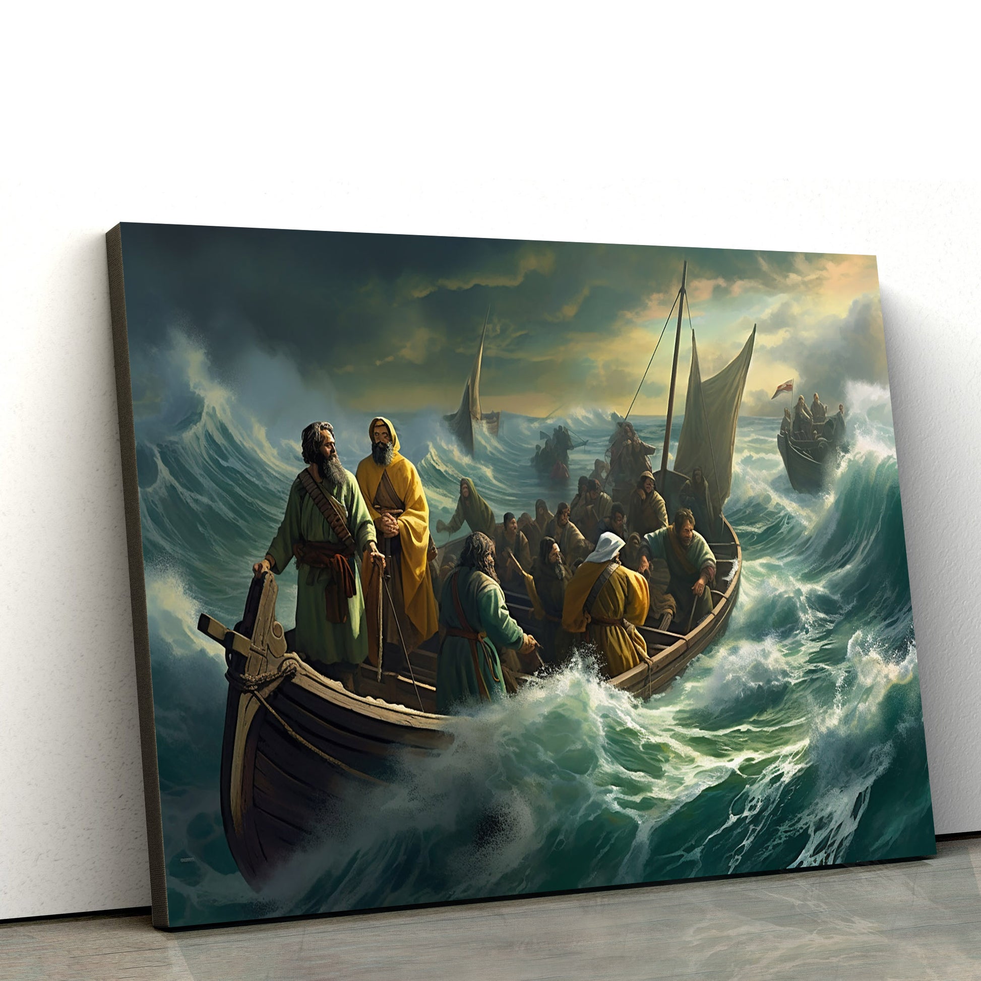 Bible Lesson About Jesus Crossing The River Of The Sea For Ten Thousand Years - Canvas Picture - Jesus Christ Canvas - Christian Wall Art