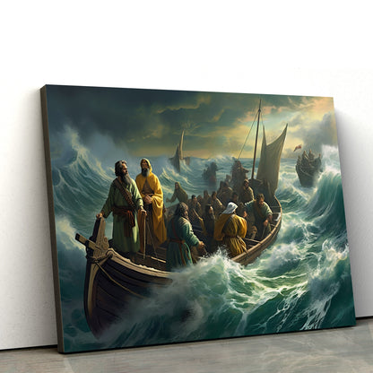 Bible Lesson About Jesus Crossing The River Of The Sea For Ten Thousand Years - Canvas Picture - Jesus Christ Canvas - Christian Wall Art