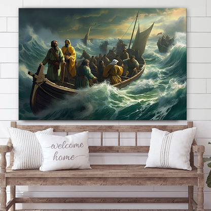 Bible Lesson About Jesus Crossing The River Of The Sea For Ten Thousand Years - Canvas Picture - Jesus Christ Canvas - Christian Wall Art