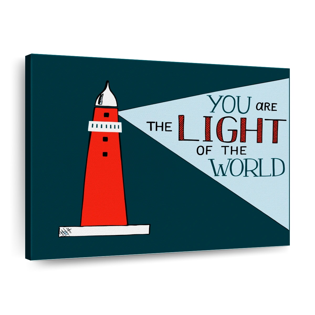 Bible Verse About Lighthouse Canvas Wall Art - Christian Canvas Wall Art - Religious Wall Art Canvas