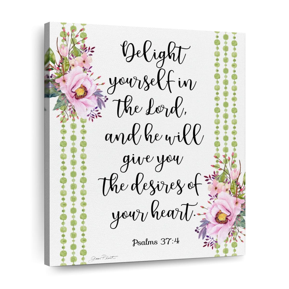Bible Verse Bouquet Canvas Wall Art - Christian Wall Decor Art - Religious Wall Decor
