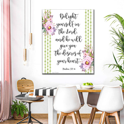 Bible Verse Bouquet Canvas Wall Art - Christian Wall Decor Art - Religious Wall Decor