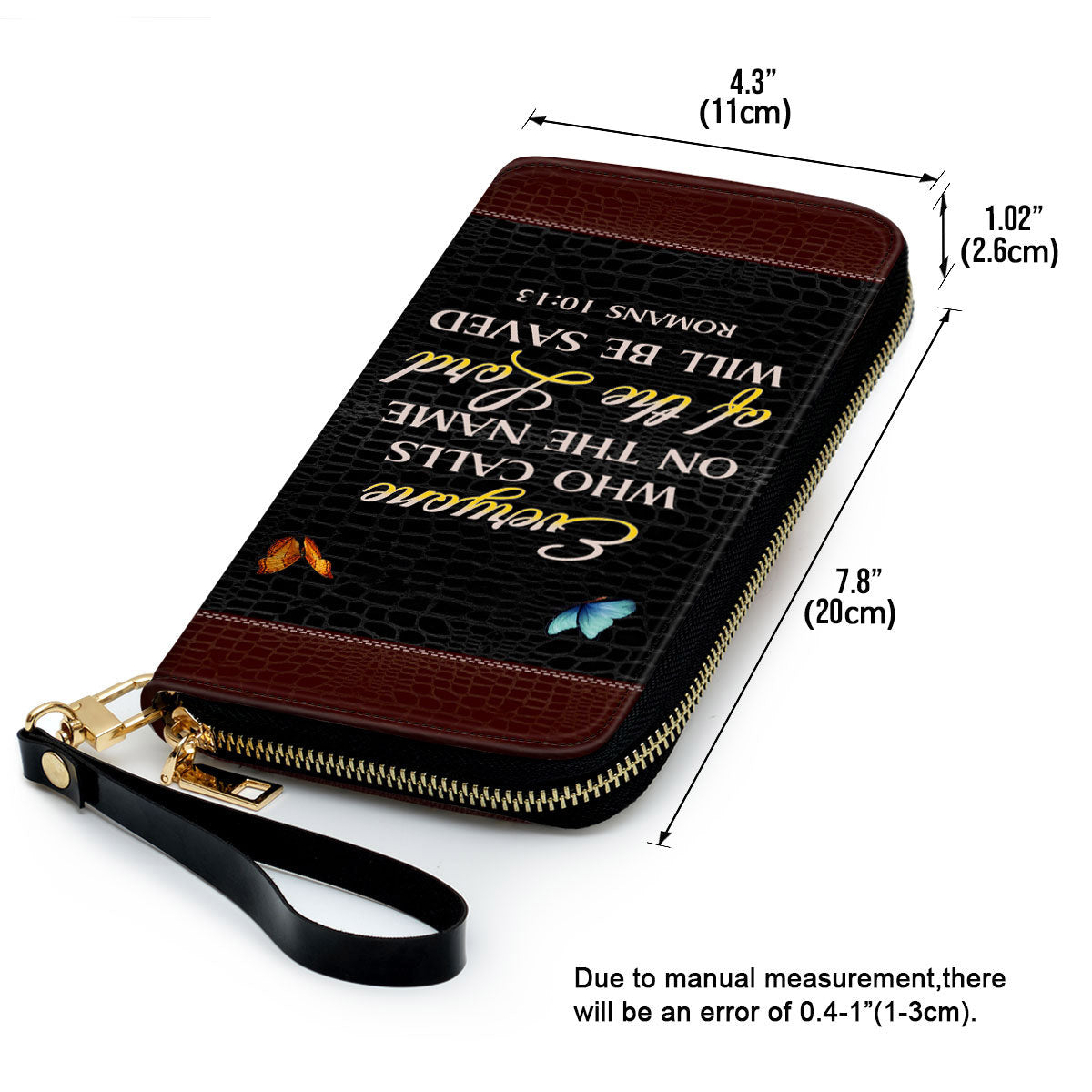 Bible Verse Gifts For Women Romans 1013 Everyone Who Calls On The Name Of The Lord Will Be Saved Clutch Purse For Women - Personalized Name