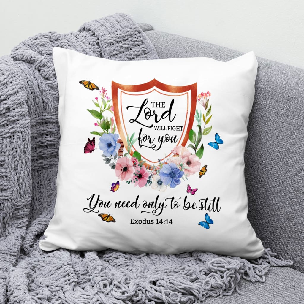 Bible Verse Pillow Exodus 1414 The Lord Will Fight For You