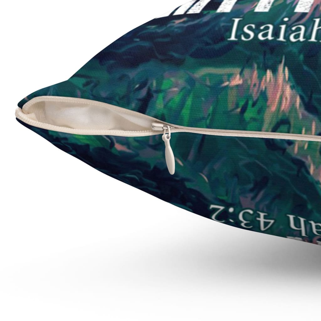 Bible Verse Pillows When You Go Through Deep Waters Isaiah 432 Christian Pillow
