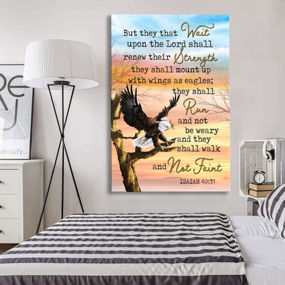 Bible Verse They That Wait Upon The Lord Isaiah 4031 Canvas Art - Bible Verse Canvas - Scripture Wall Art