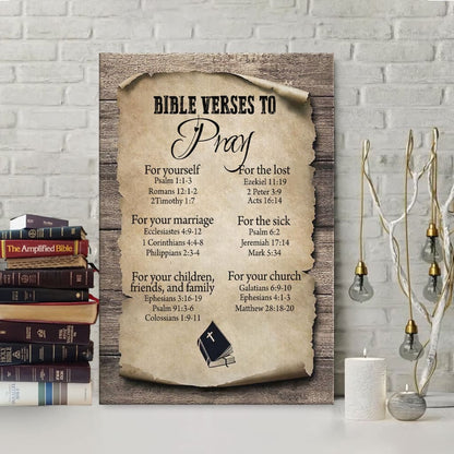 Bible Verse To Pray Canvas Wall Art - Christian Canvas Prints - Bible Verse Canvas