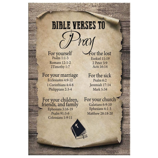 Bible Verse To Pray Canvas Wall Art - Christian Canvas Prints - Bible Verse Canvas