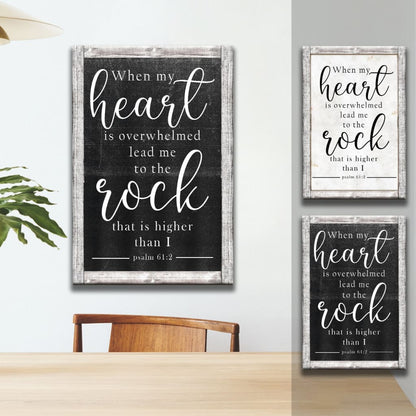 Bible Verse When My Heart Is Overwhelmed Psalm 612 Kjv Canvas Art - Bible Verse Canvas - Scripture Wall Art
