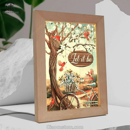 Bicycle Drawing, Flower Basket, Cardinals, Let It Be Frame Lamp