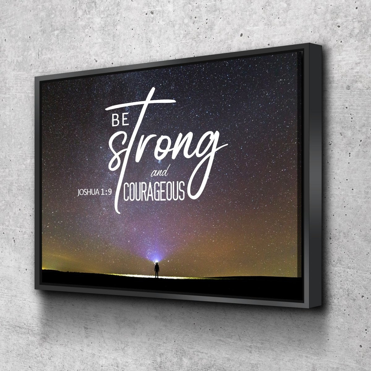 Big Universe Joshua 19 Be Strong And Courageous Wall Art - Christian Canvas Wall Art