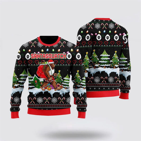 Bigfoot Christmas Ugly Christmas Sweater For Men, Best Gift For Christmas, Christmas Fashion Winter