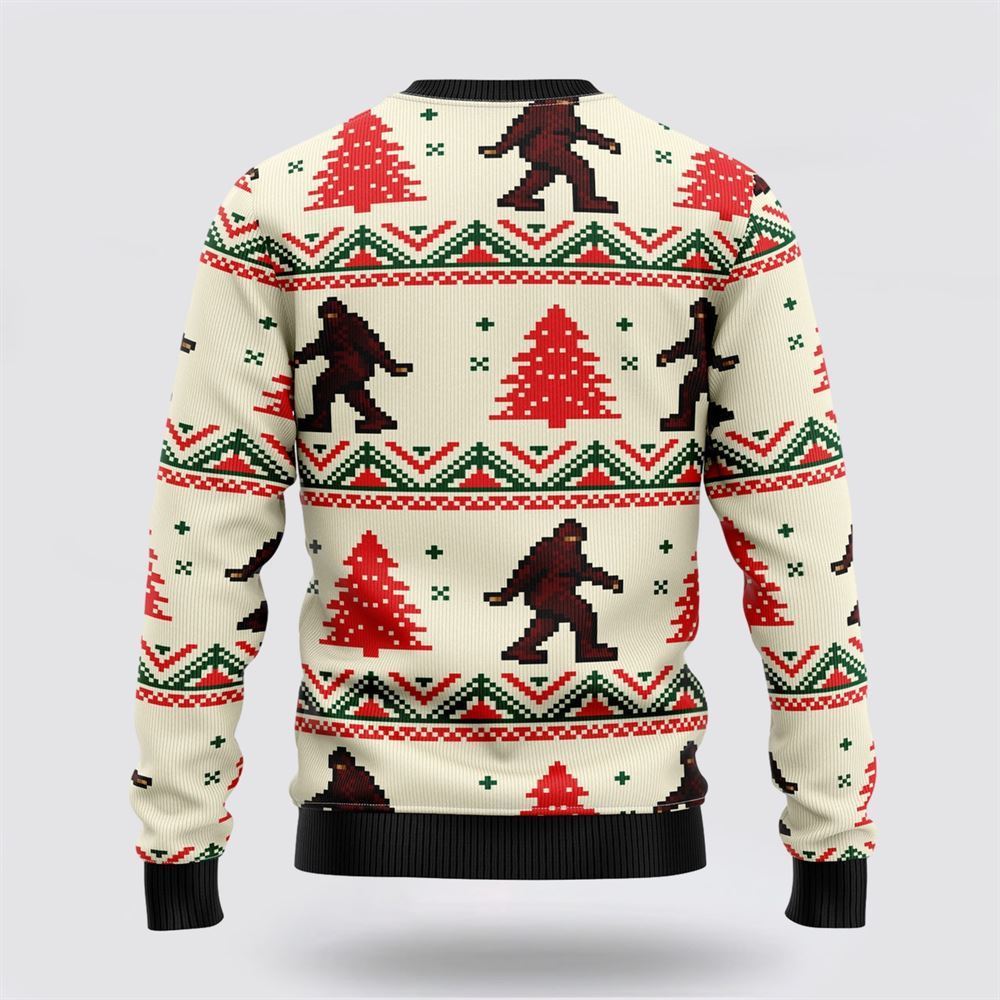Bigfoot Tree Ugly Christmas Sweater For Men, Best Gift For Christmas, Christmas Fashion Winter