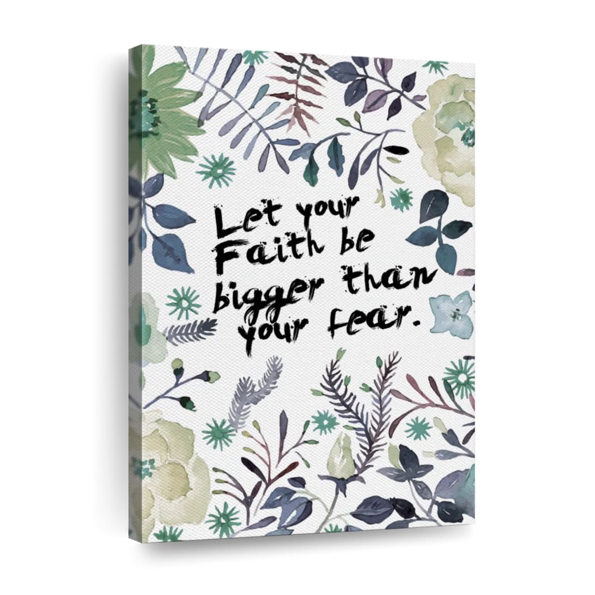 Bigger Than Fear Canvas Wall Art - Christian Wall Decor Art - Religious Wall Decor